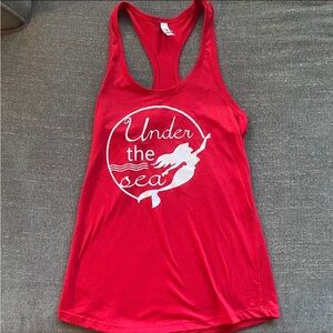 🧜♀️ Red Mermaid Tank Top – Women’s Small – “Under the Sea” Vibes! 🌊